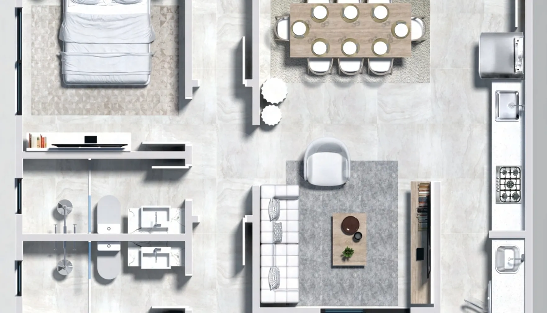 Planta — Apartamento 76,2 m²