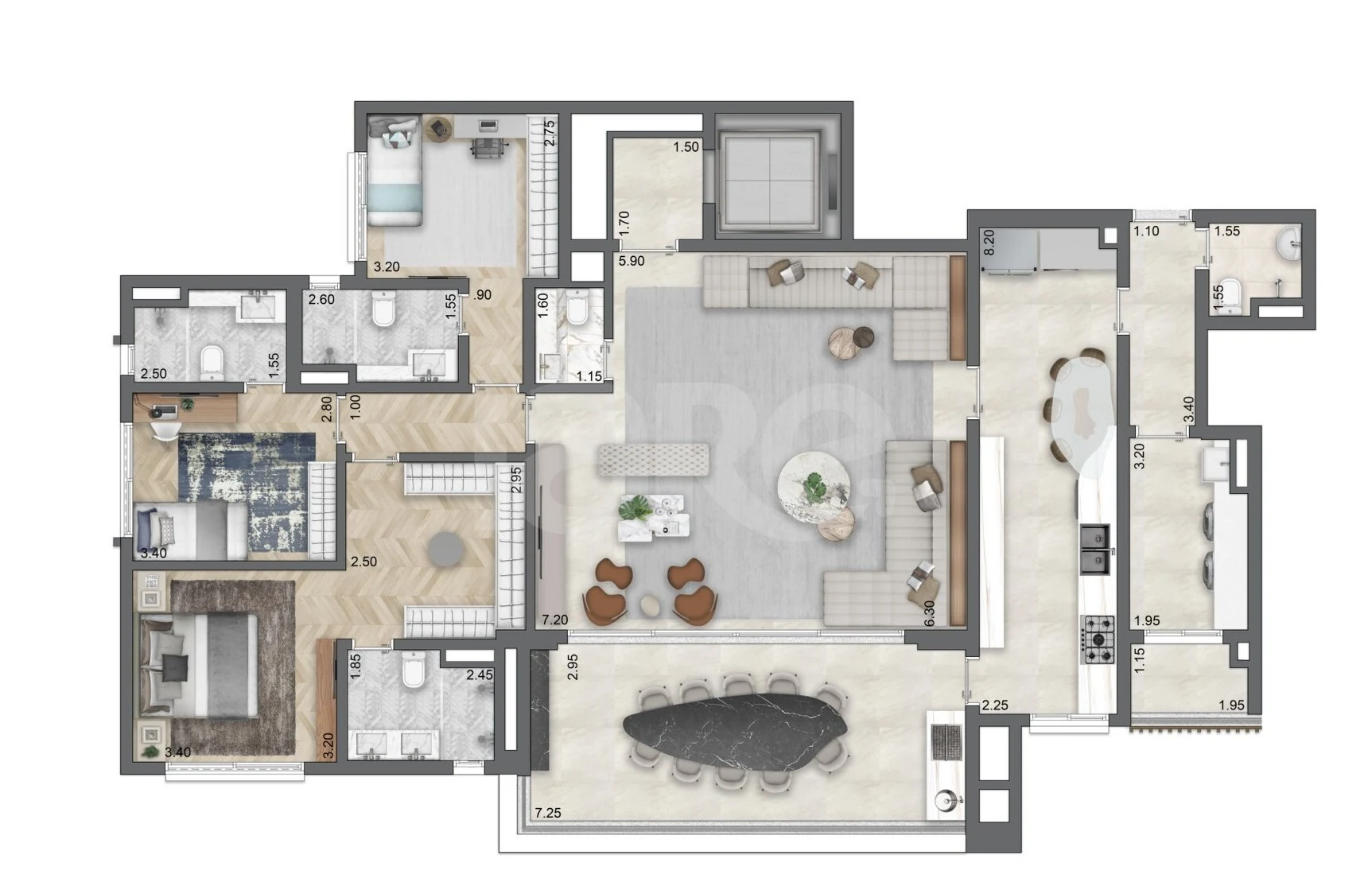 Planta — Garden 198 m²