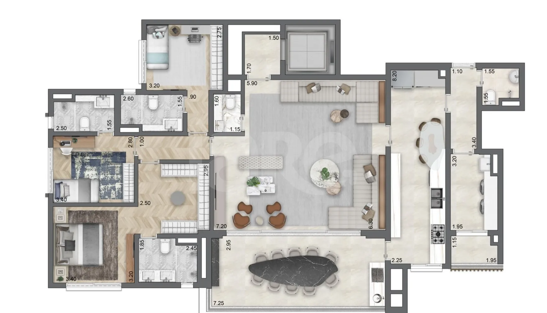 Planta — Garden 198 m²