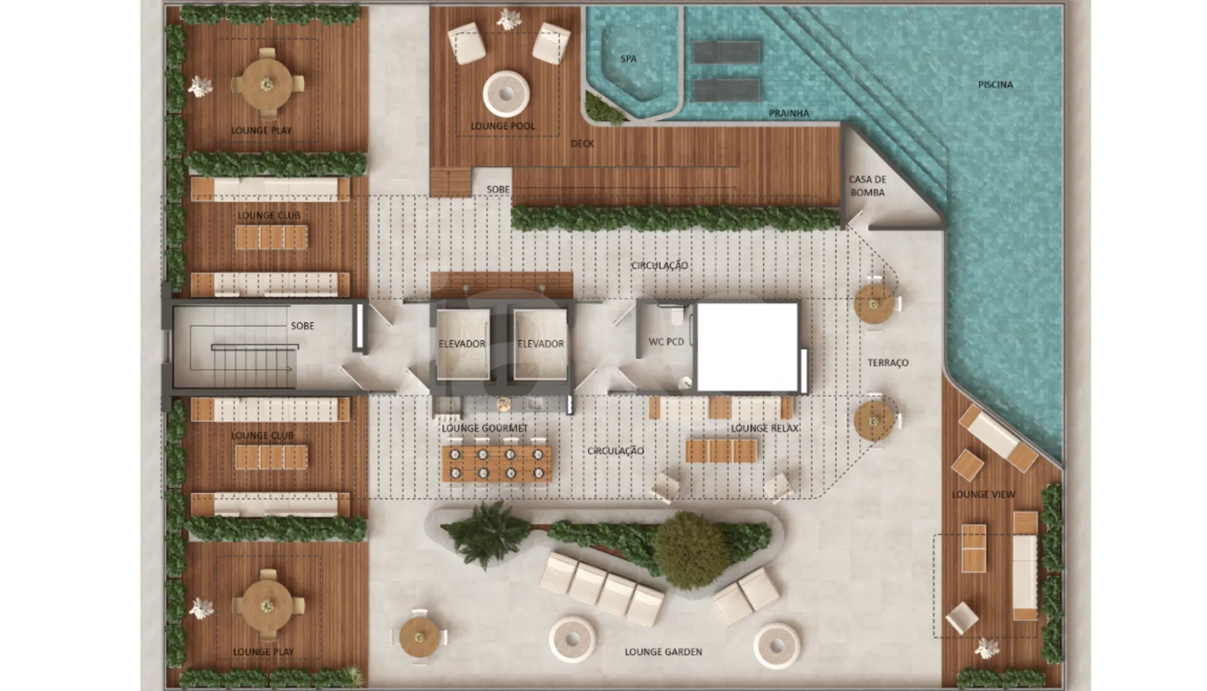 Planta — Pavimento cobertura