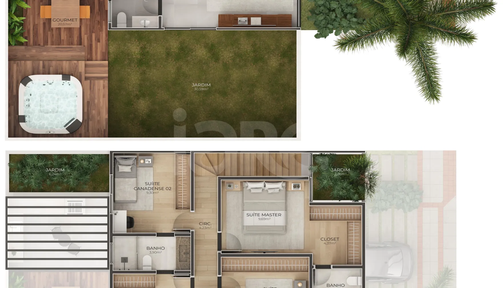 Planta — Casa em Condomínio 216,35 m²