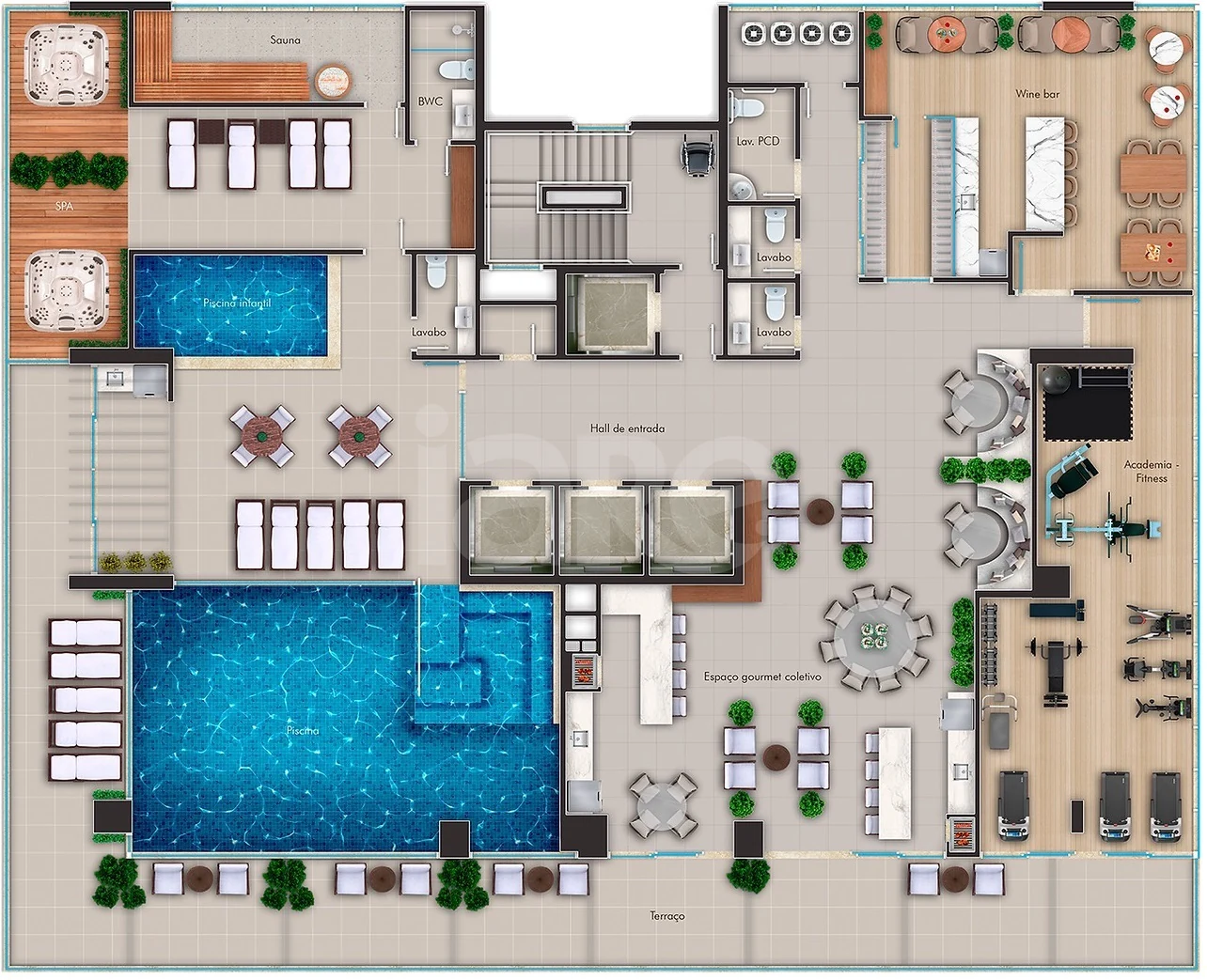 Planta — Pavimento rooftop