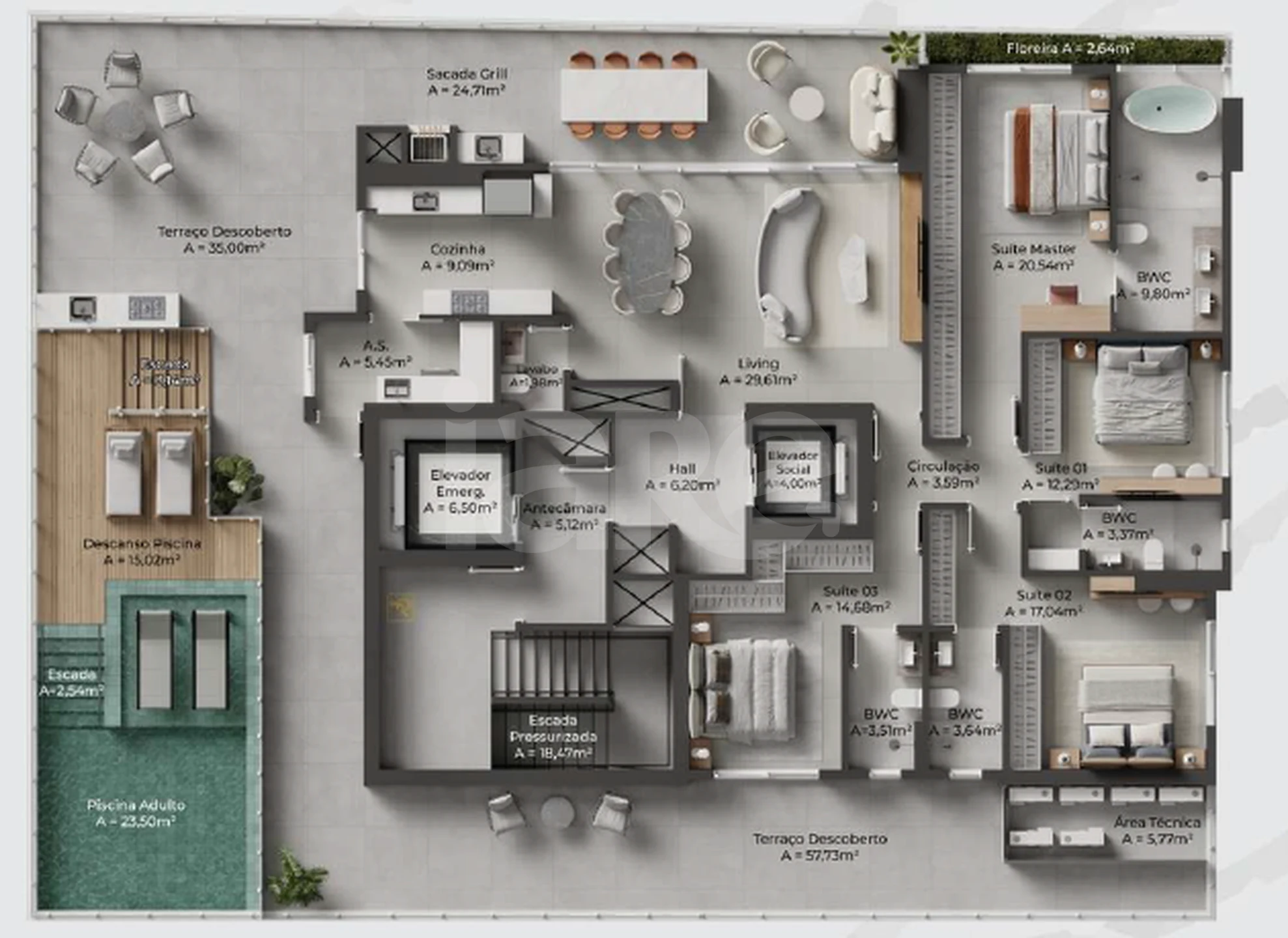 Planta — Garden 340,94 m²