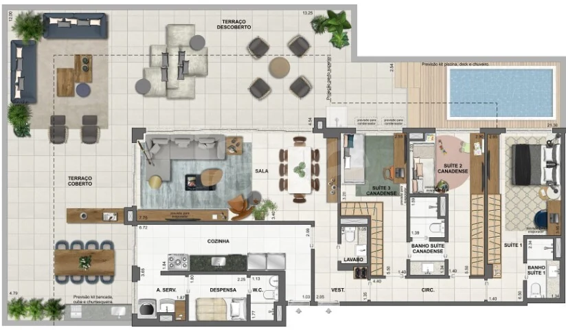 Planta — Garden 242,92 m²
