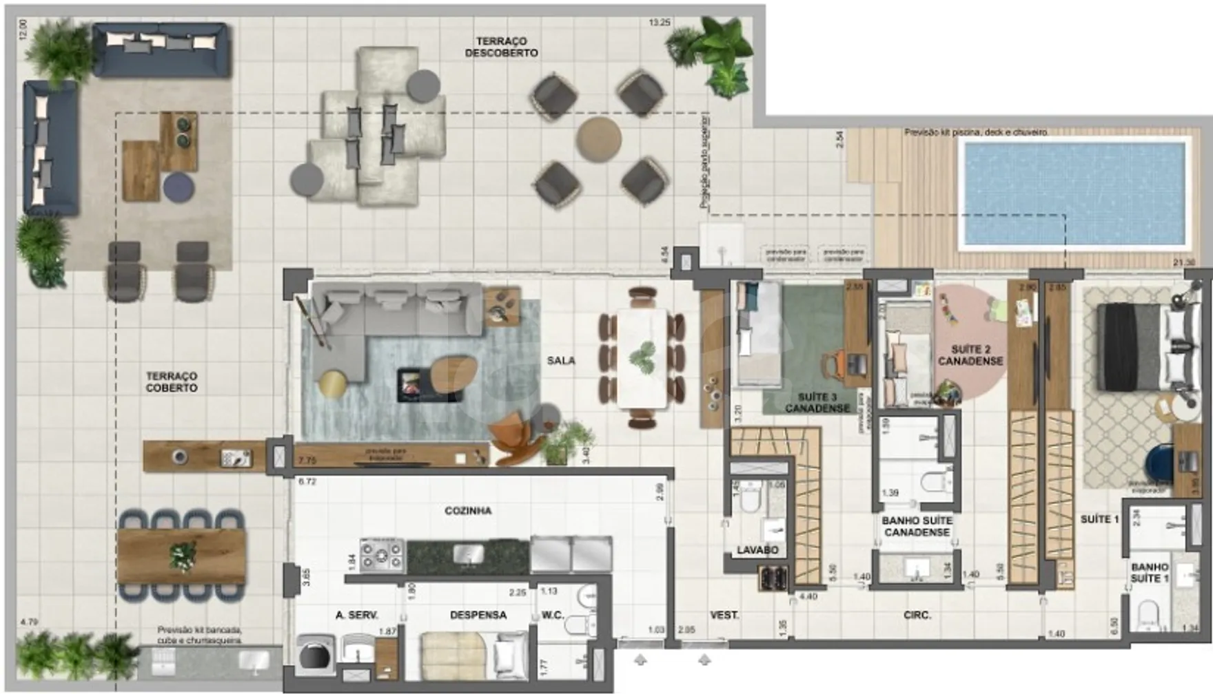 Planta — Garden 242,92 m²