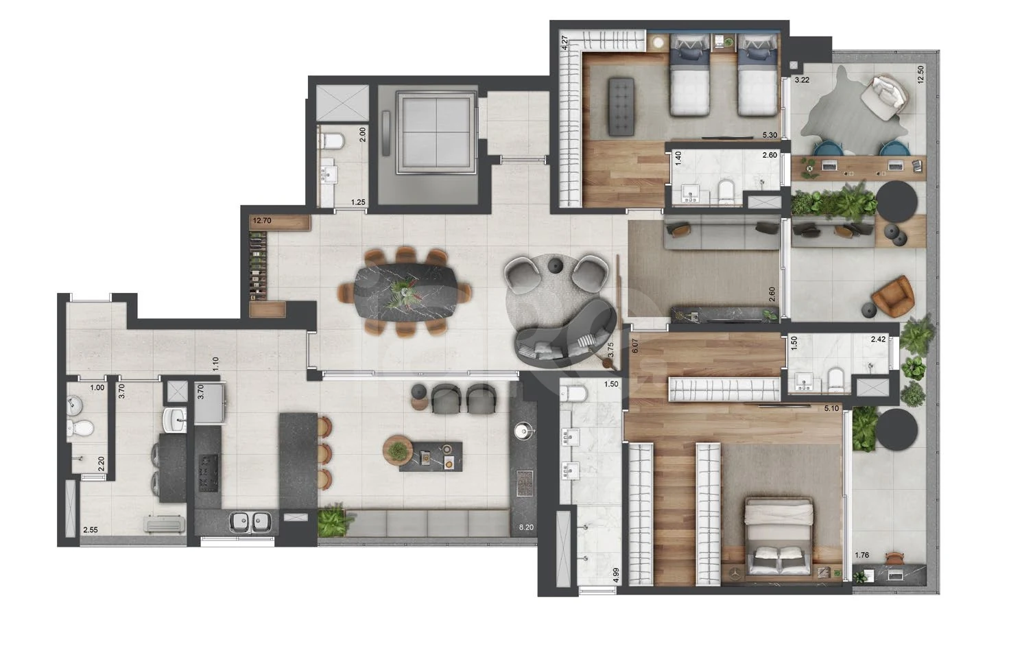 Planta — Garden 197 m²