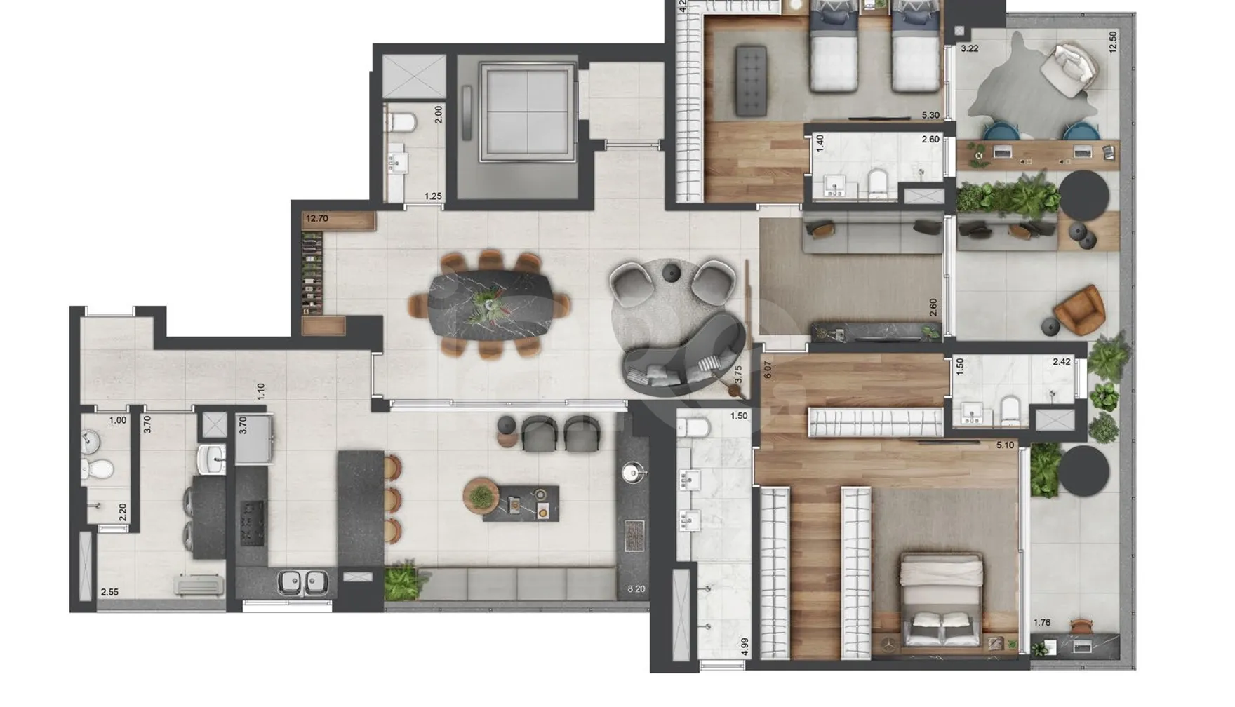 Planta — Garden 197 m²