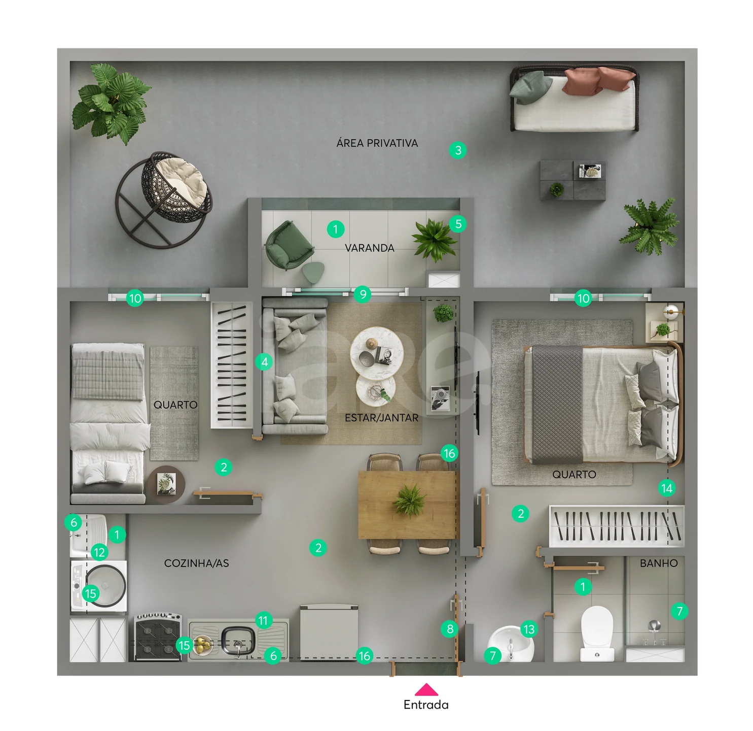Planta — Garden 54,53 m²