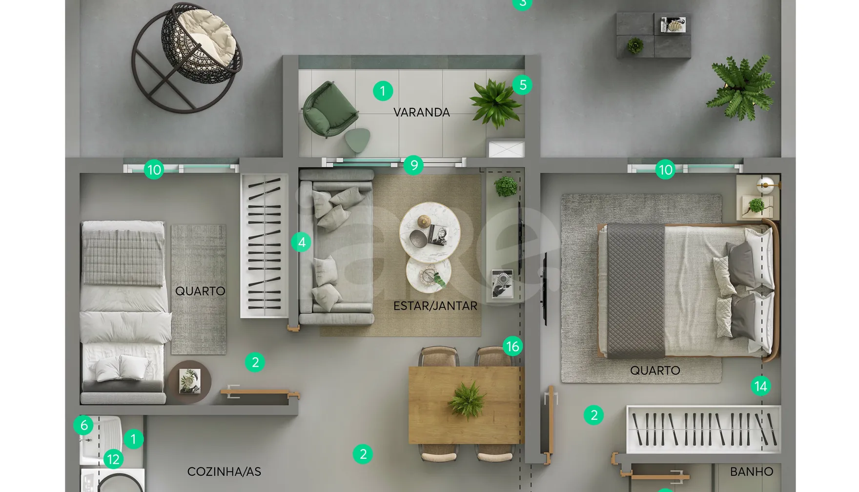 Planta — Garden 54,53 m²