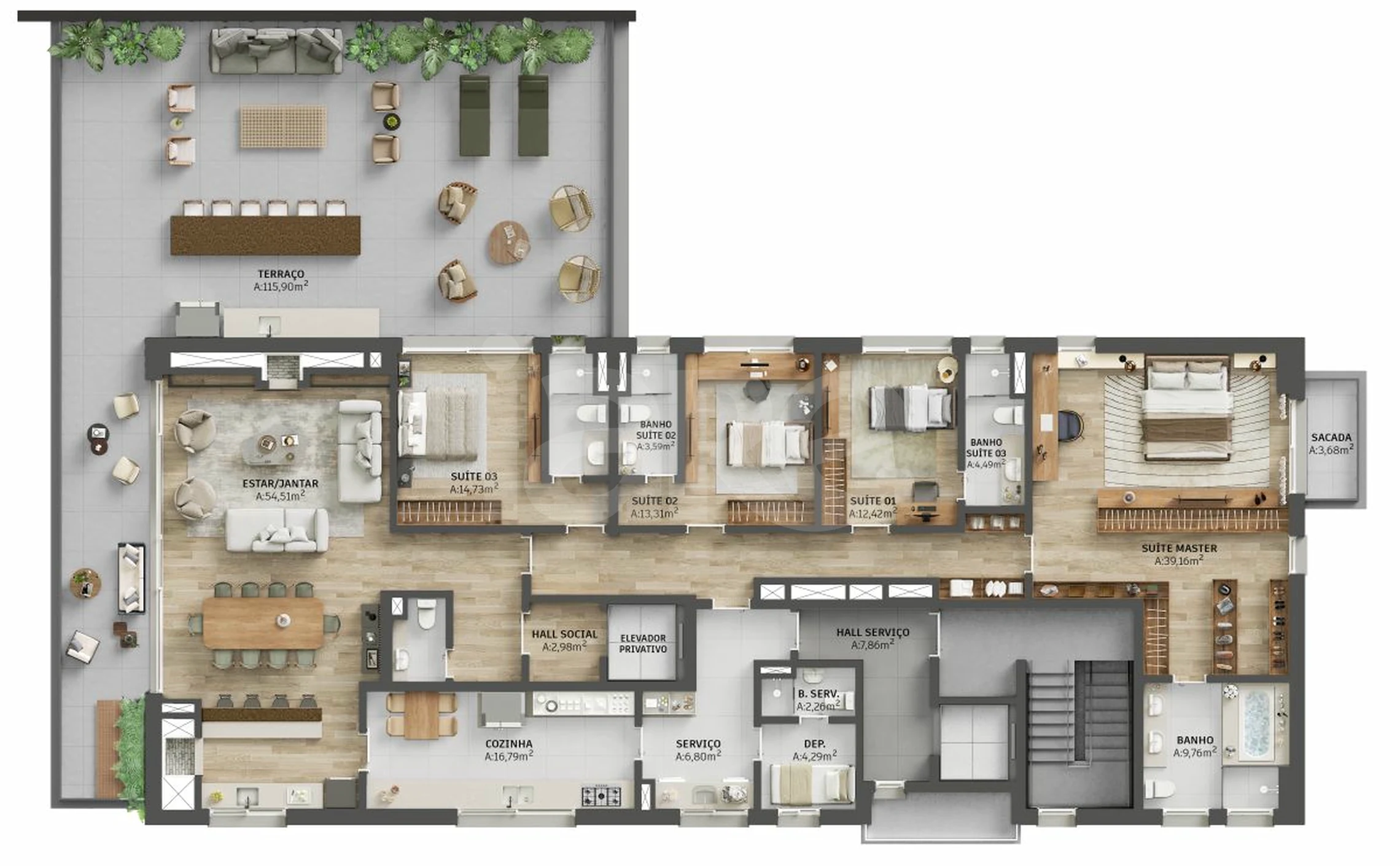 Planta — Garden 387,9 m²