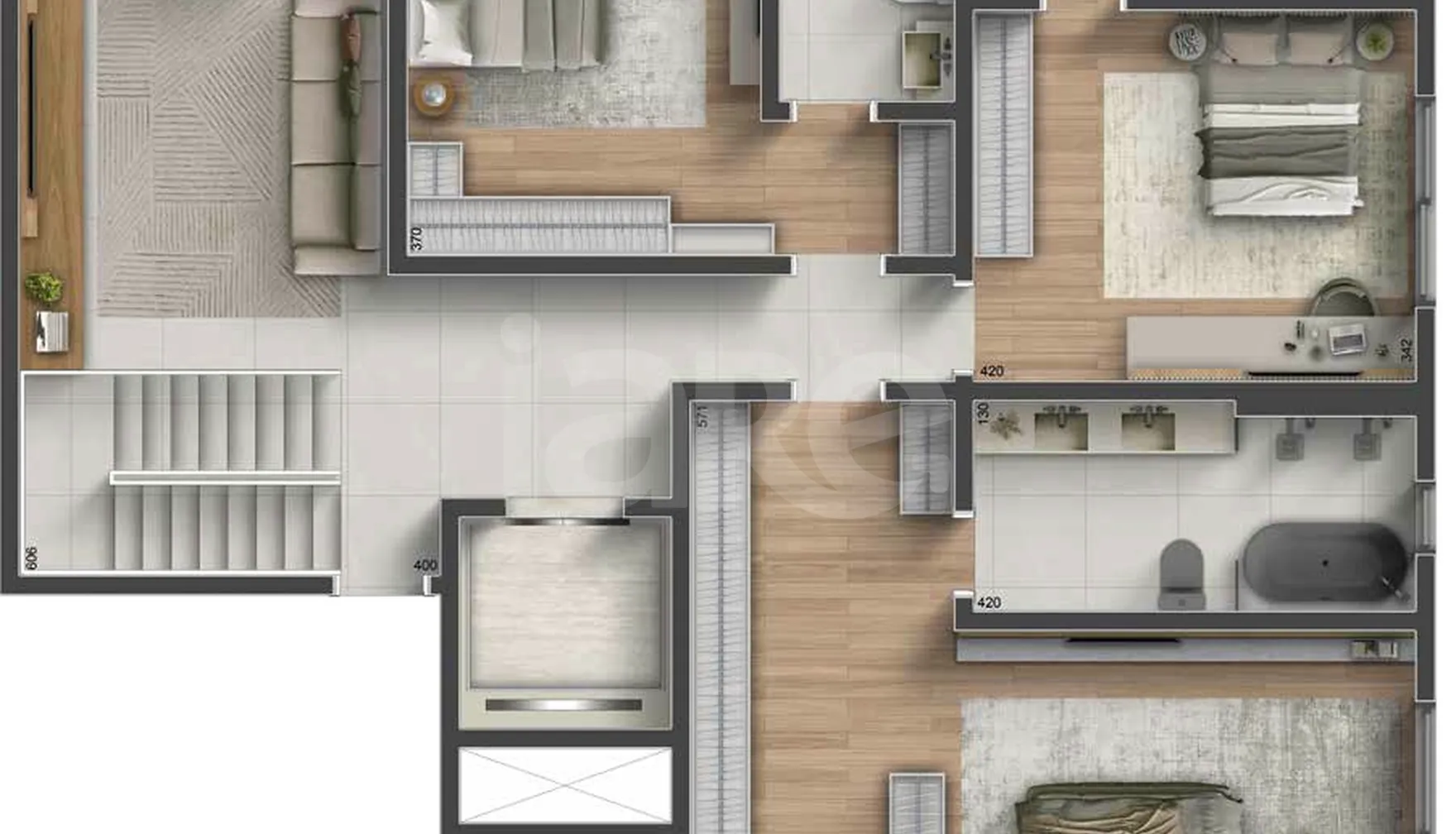 Planta — Cobertura Duplex 241,67 m²