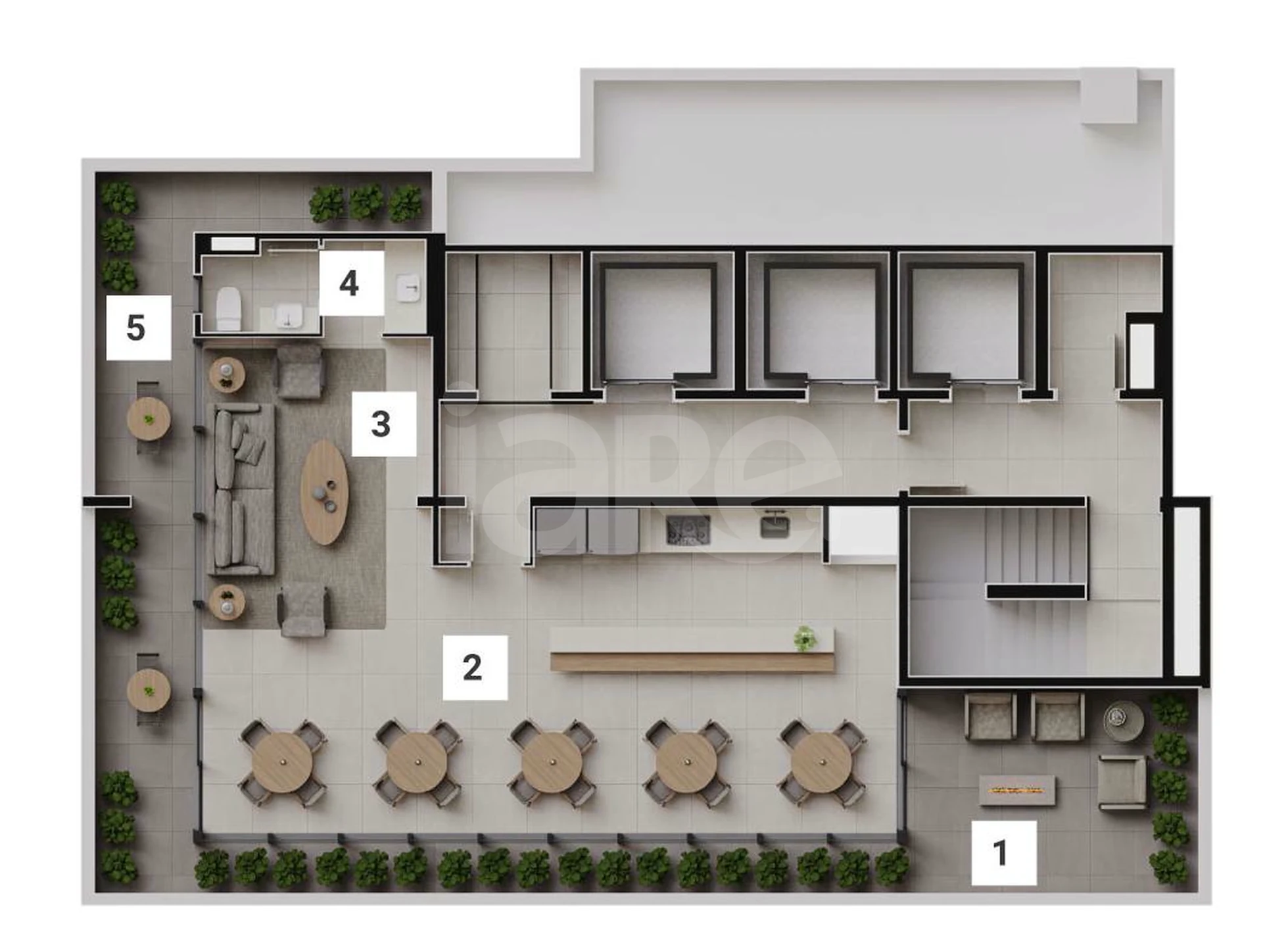 Planta — Pavimento atico