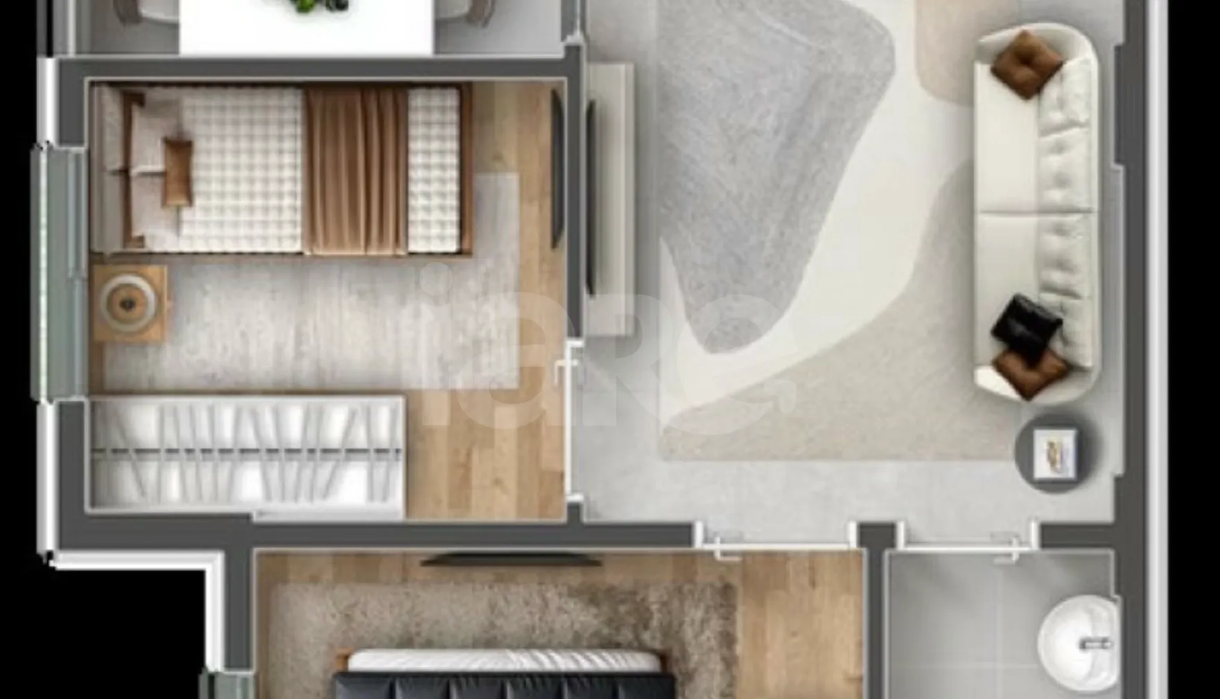 Planta — Apartamento 34,74 m²
