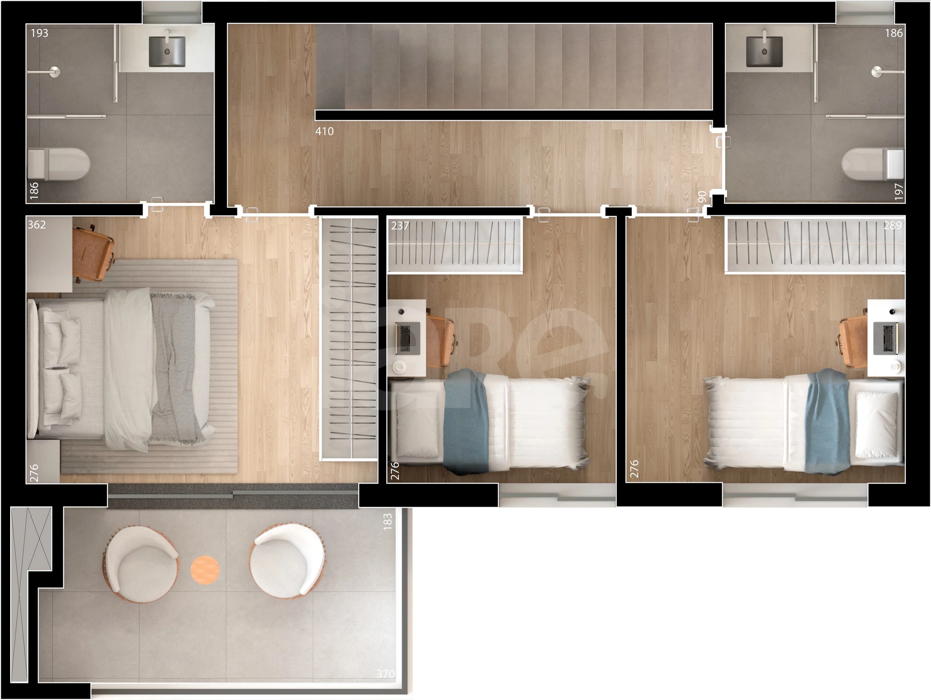 Planta — Cobertura Duplex 113,63 m²