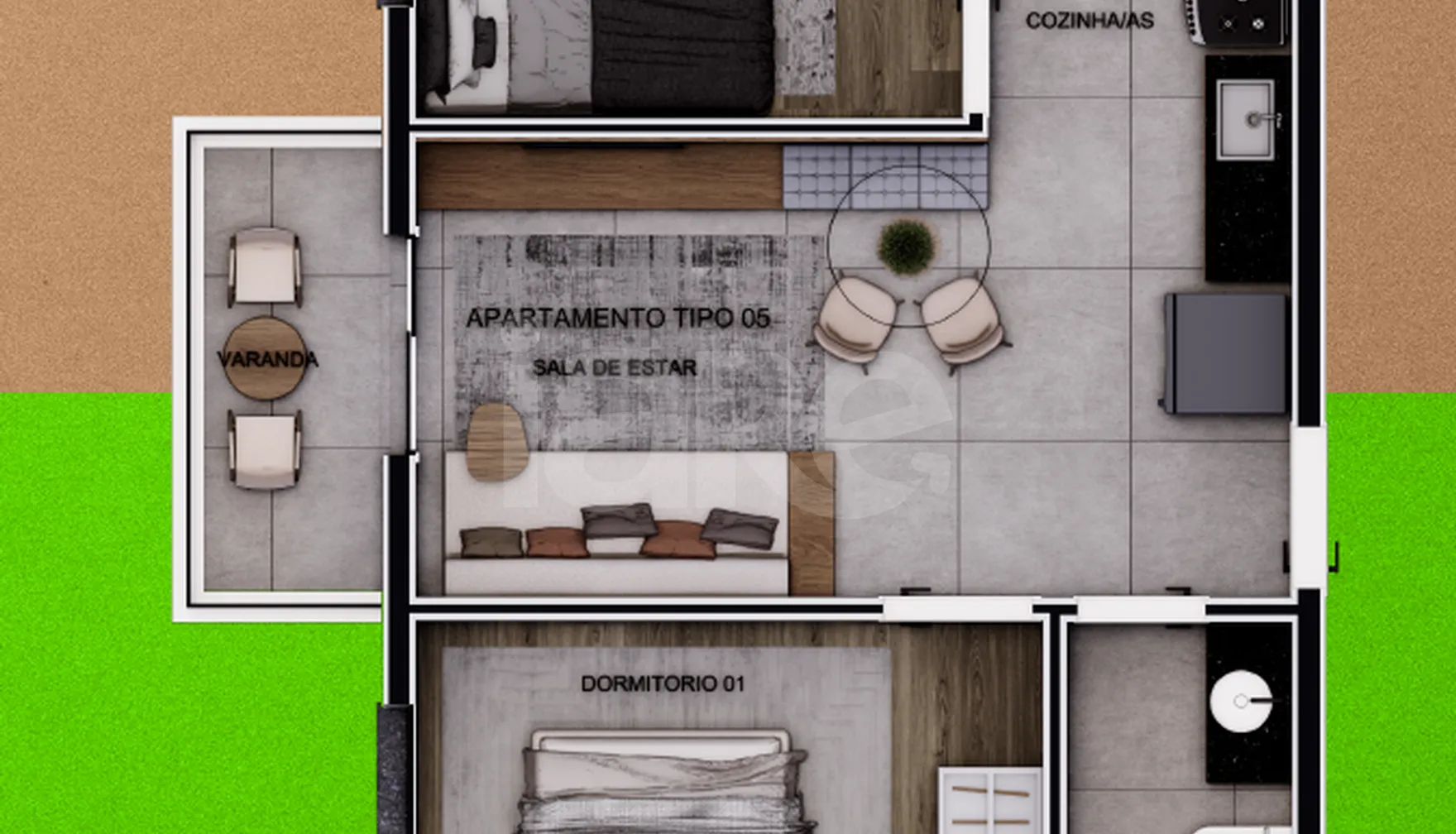 Planta — Apartamento 39 m²