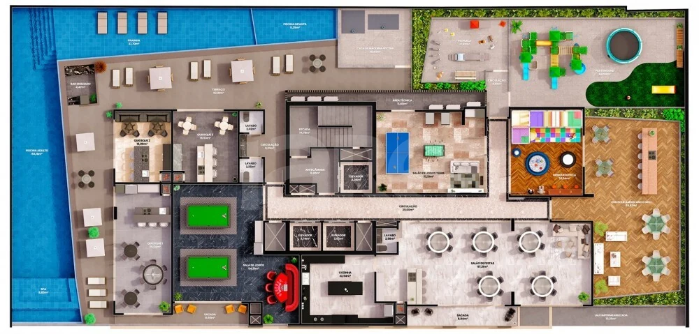 Planta — Paviemento lazer