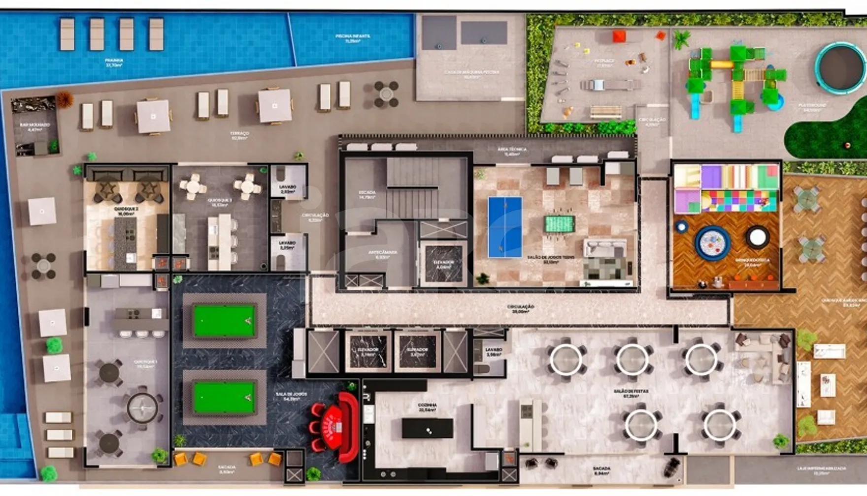 Planta — Paviemento lazer