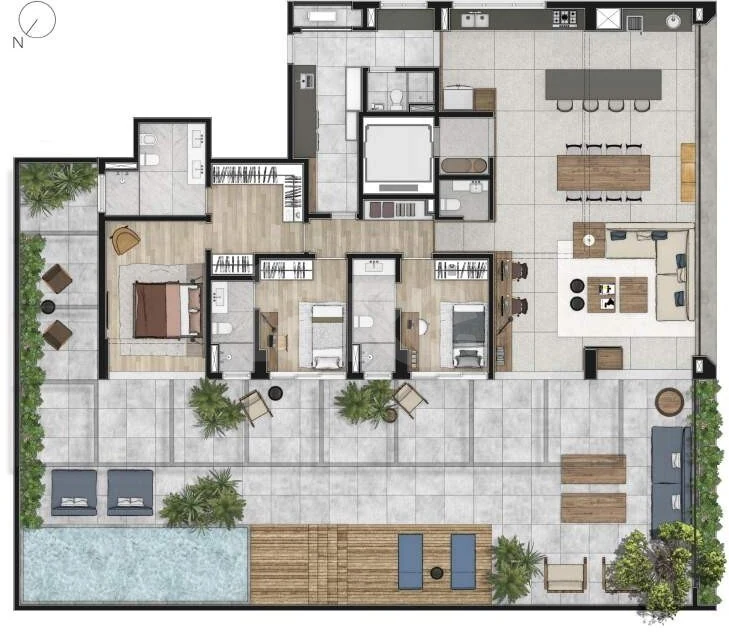 Planta — Garden 371,57 m²