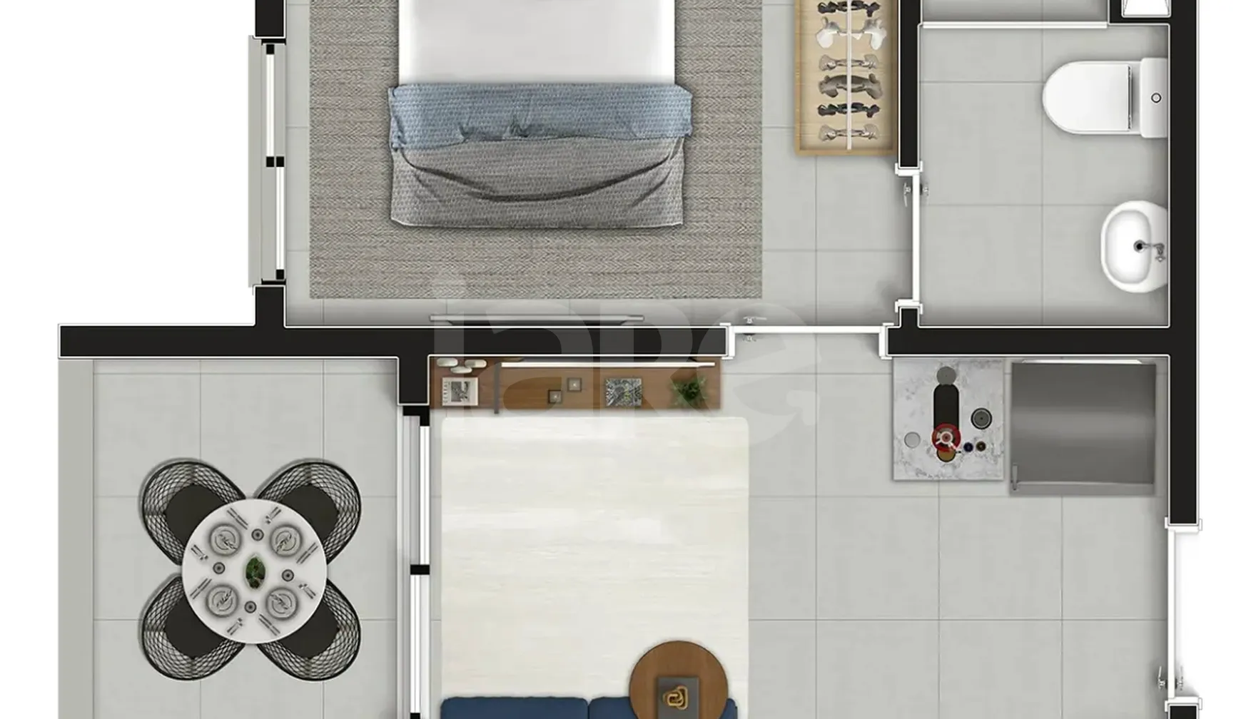 Planta — Apartamento 26 m²
