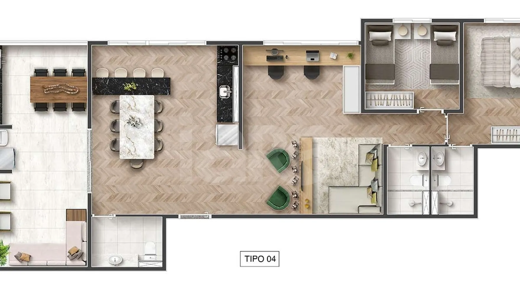 Planta — Cobertura Horizontal 108,16 m²