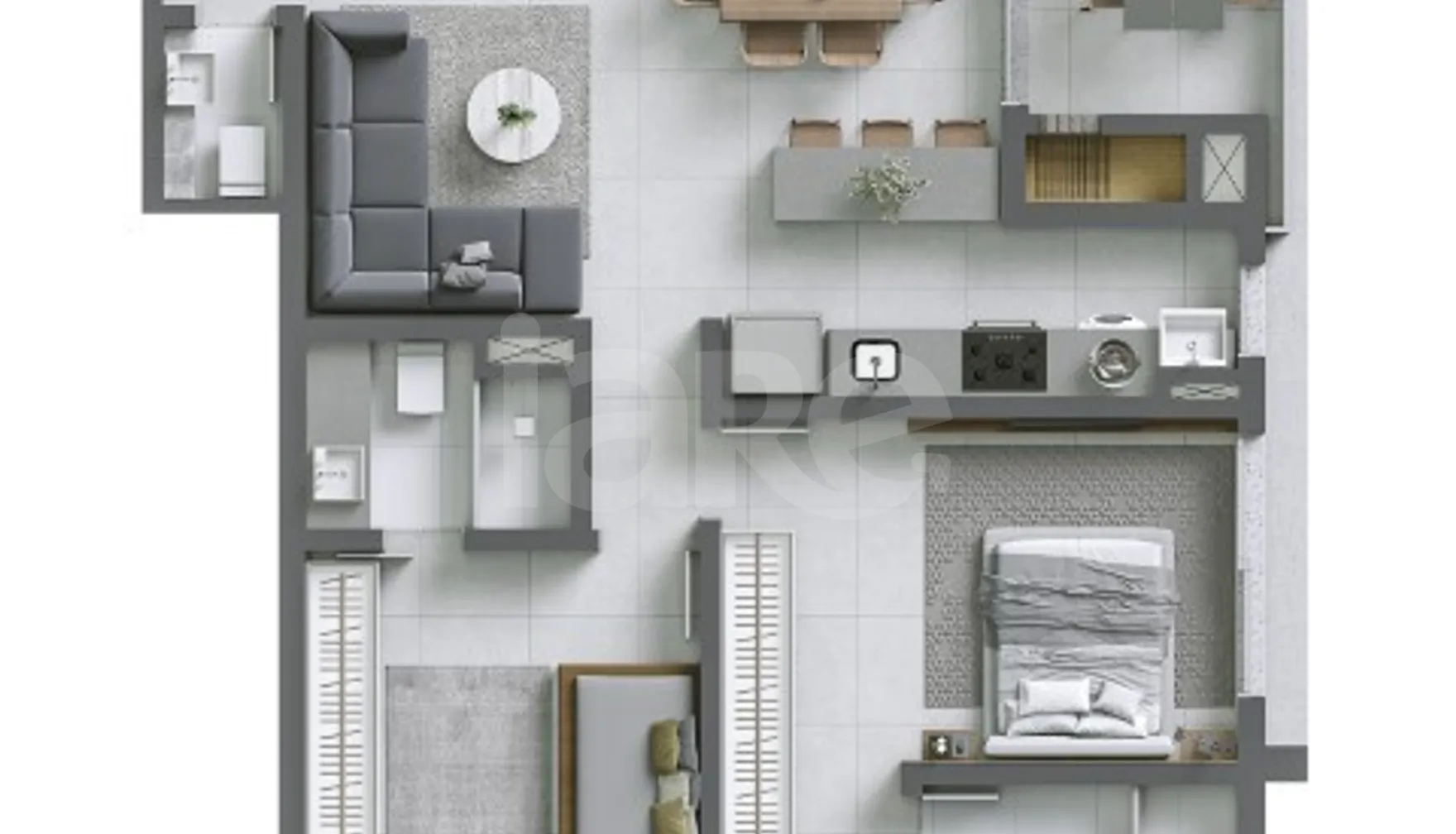 Planta — Apartamento 80,37 m²