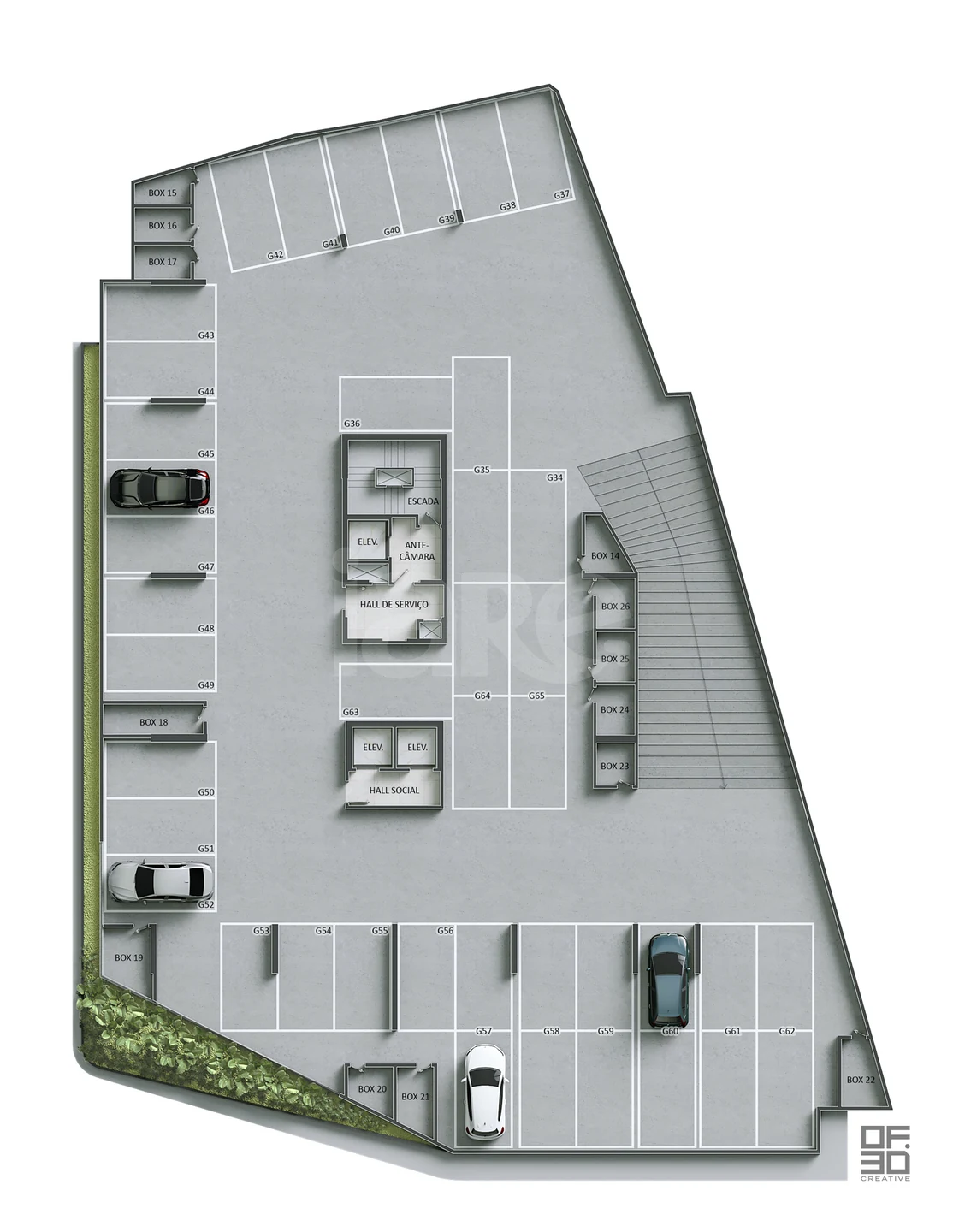Planta — Pavimento garagem 2