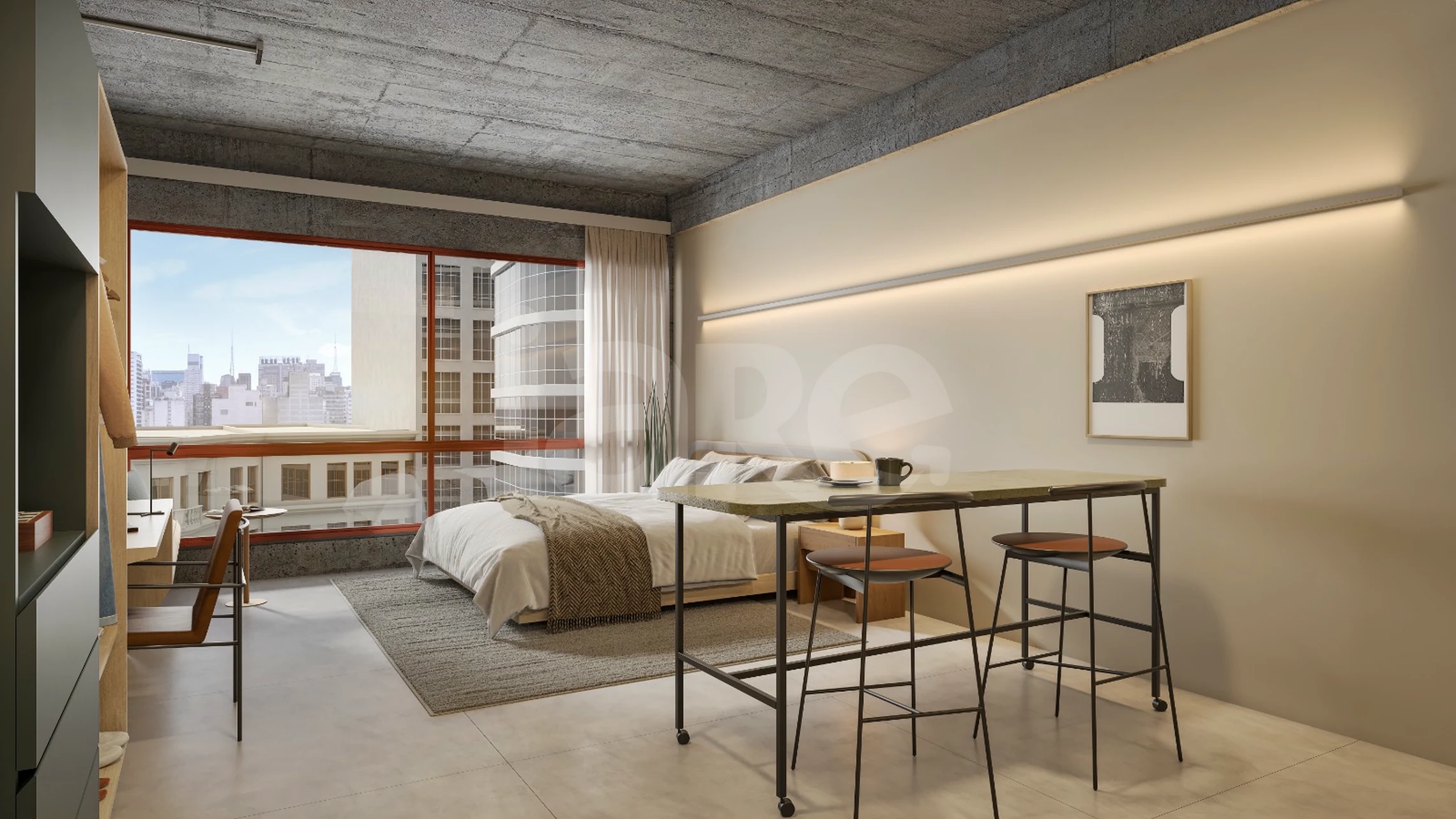 Planta — Studio 33,71 m²