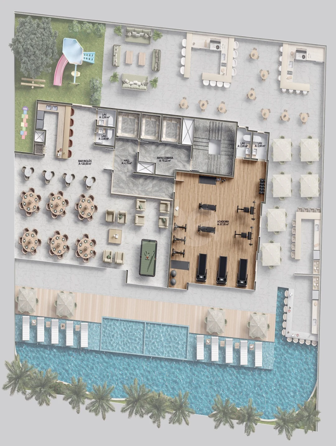 Planta — Pavimento lazer 2