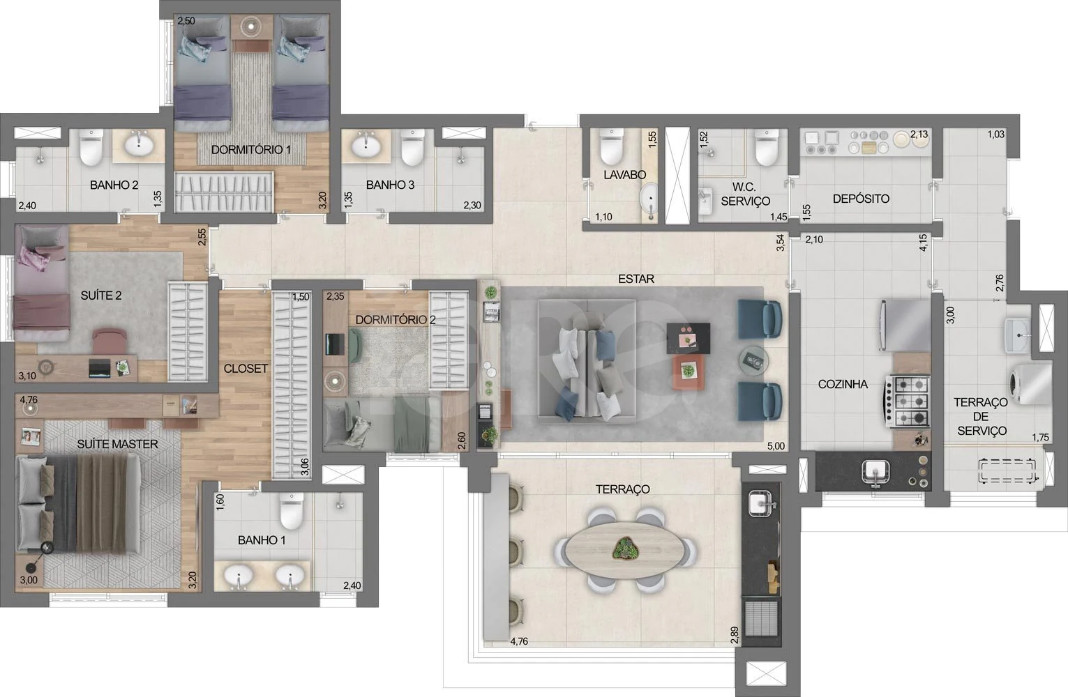 Planta — Garden 145,81 m²