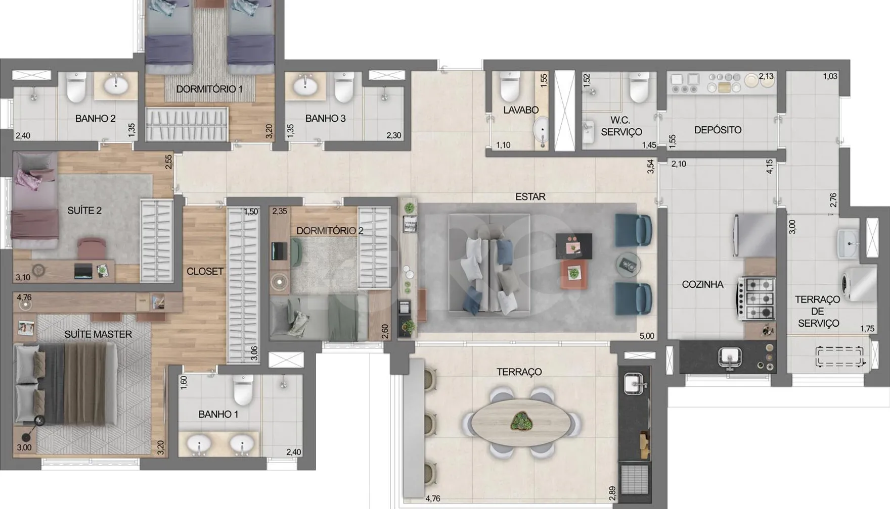 Planta — Garden 145,81 m²