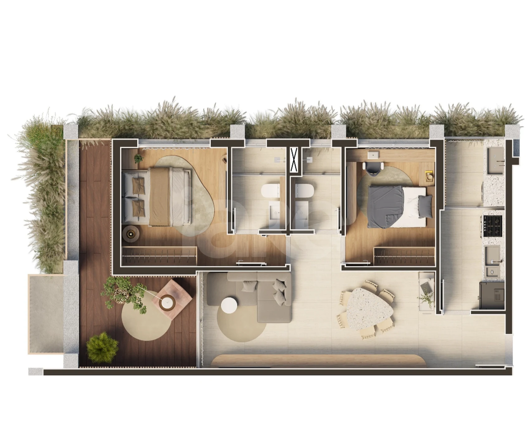 Planta — Apartamento 79,44 m²