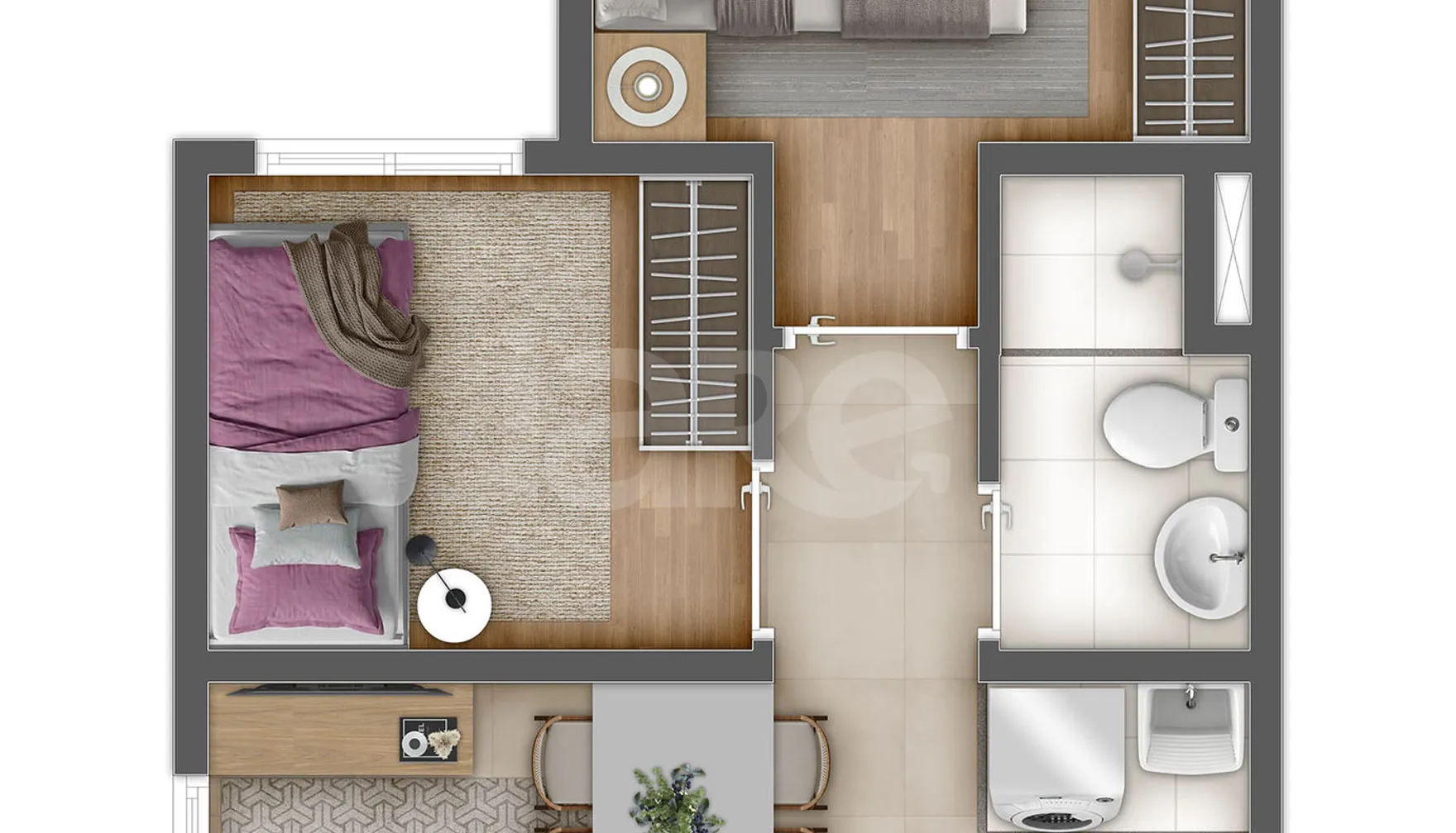 Planta — Apartamento 31,71 m²