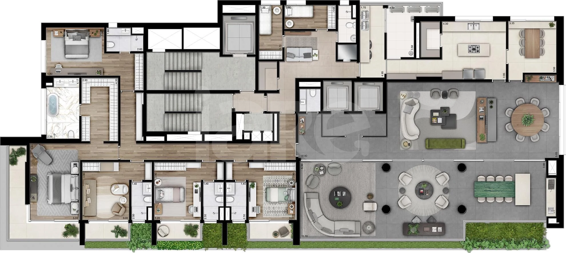 Planta — Apartamento 500 m²