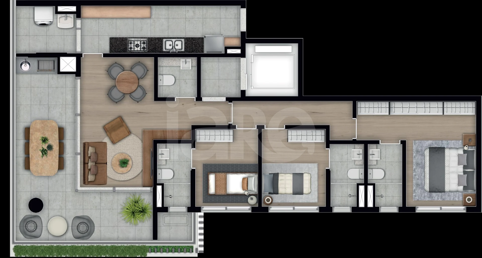 Planta — Apartamento 124,54 m²
