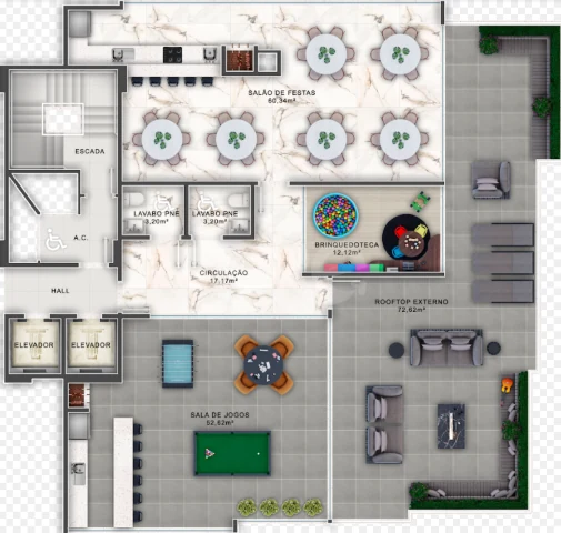 Planta — Pavimento lazer 2