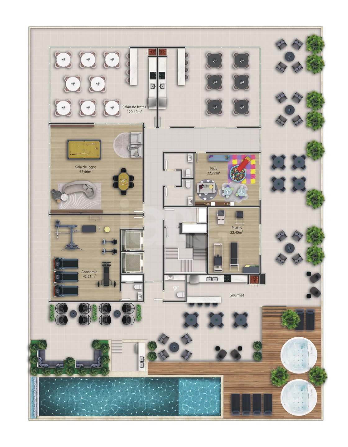 Planta — Pavimento lazer