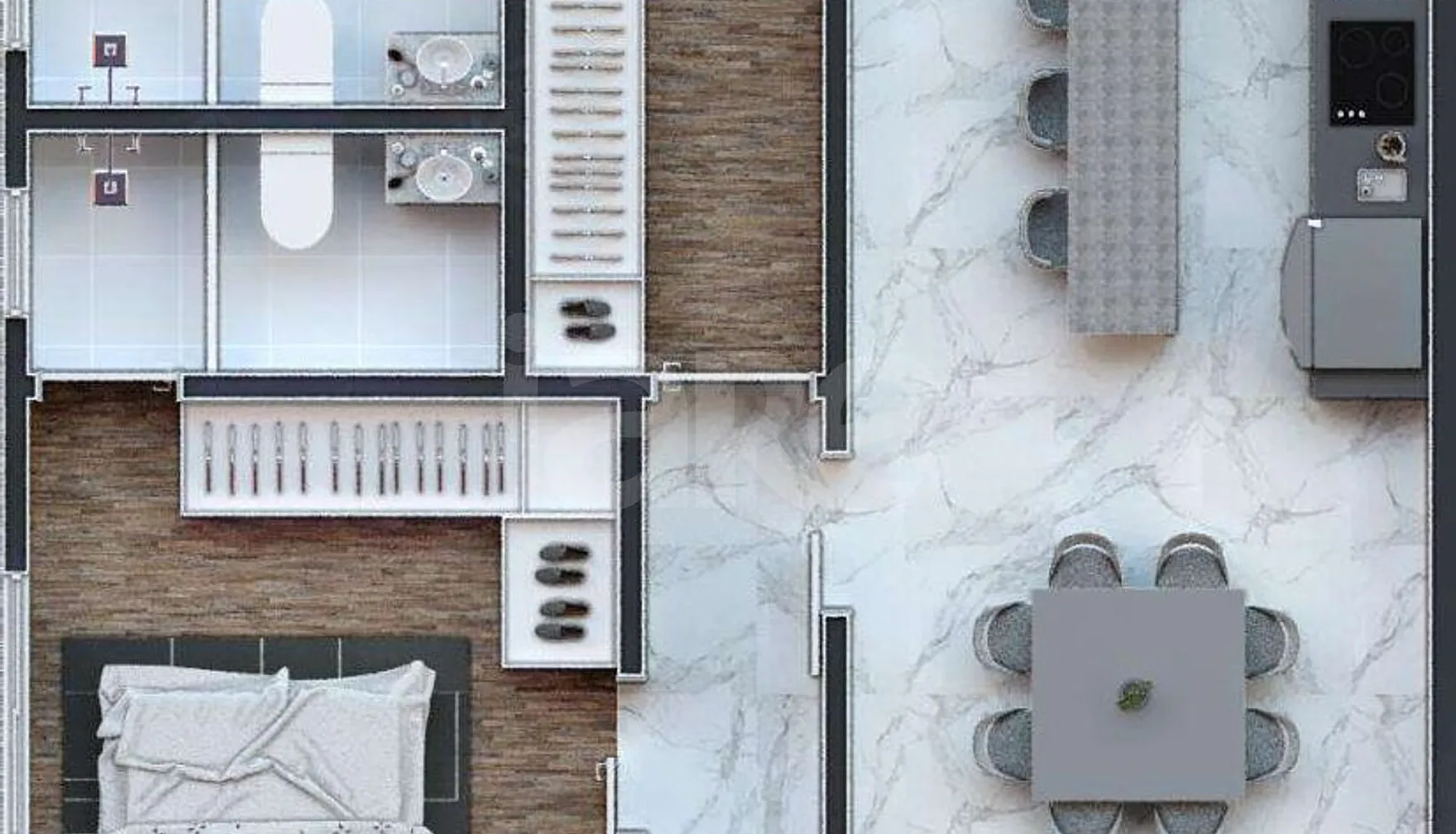 Planta — Apartamento 125,91 m²