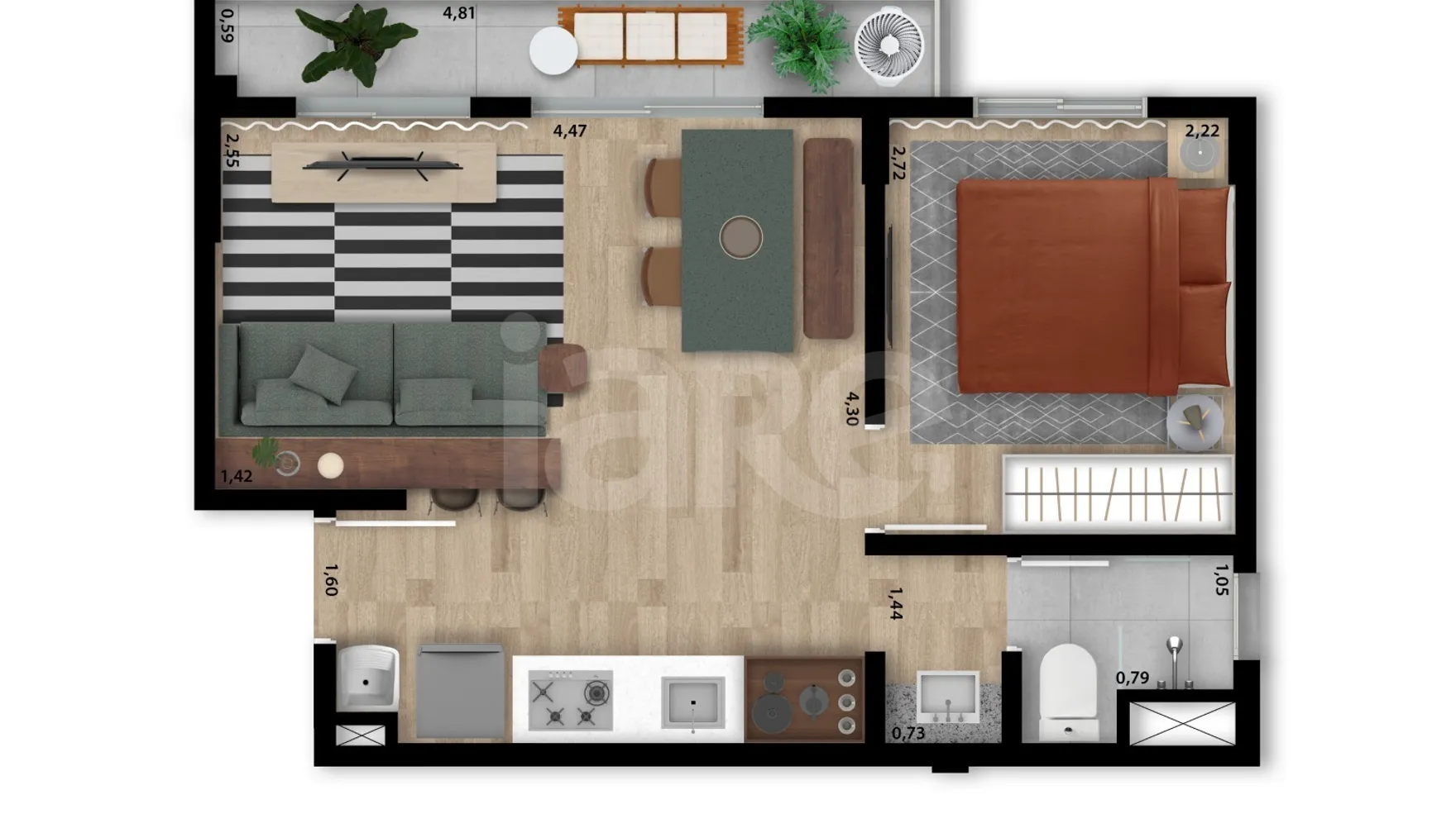Planta — Garden 42,54 m²