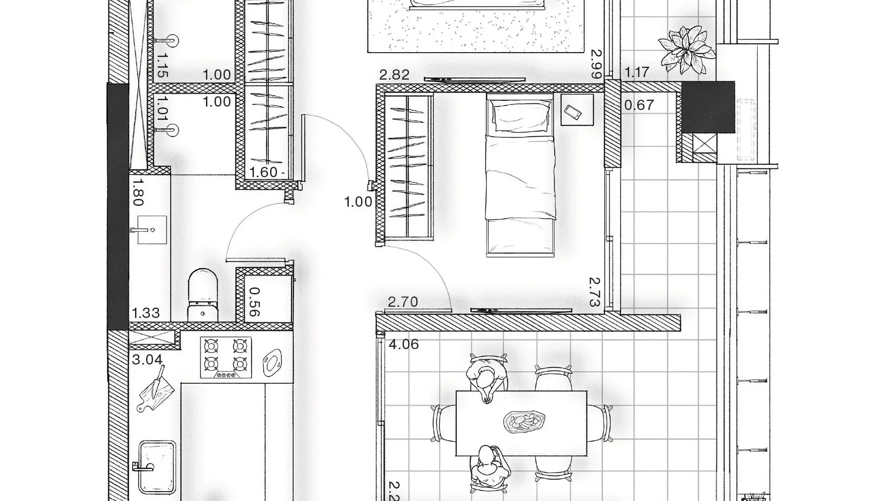 Planta — Apartamento 86,76 m²
