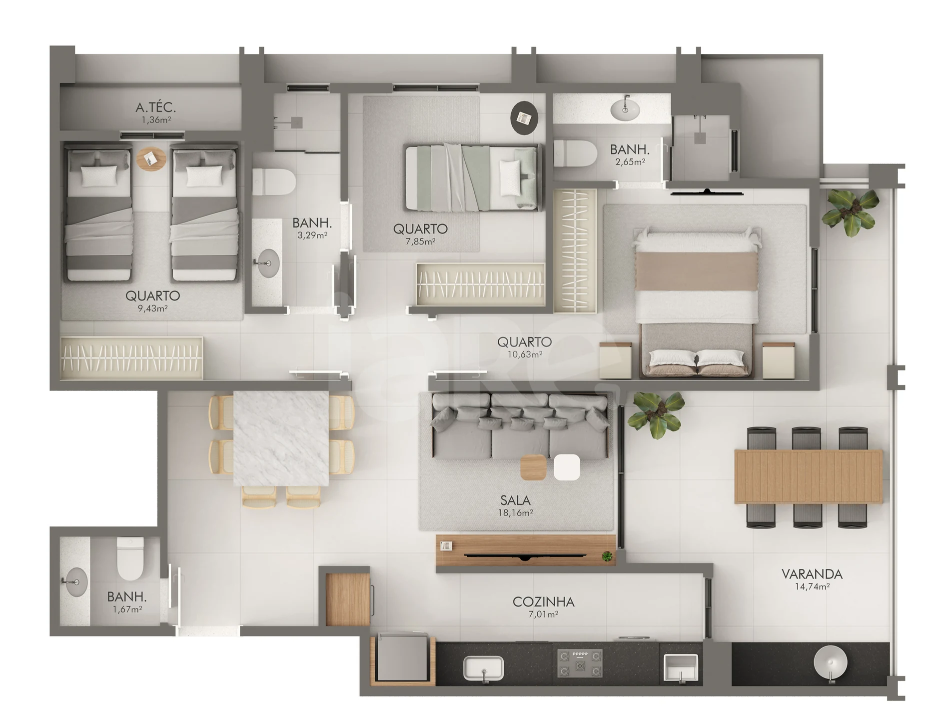 Planta — Garden 112,73 m²