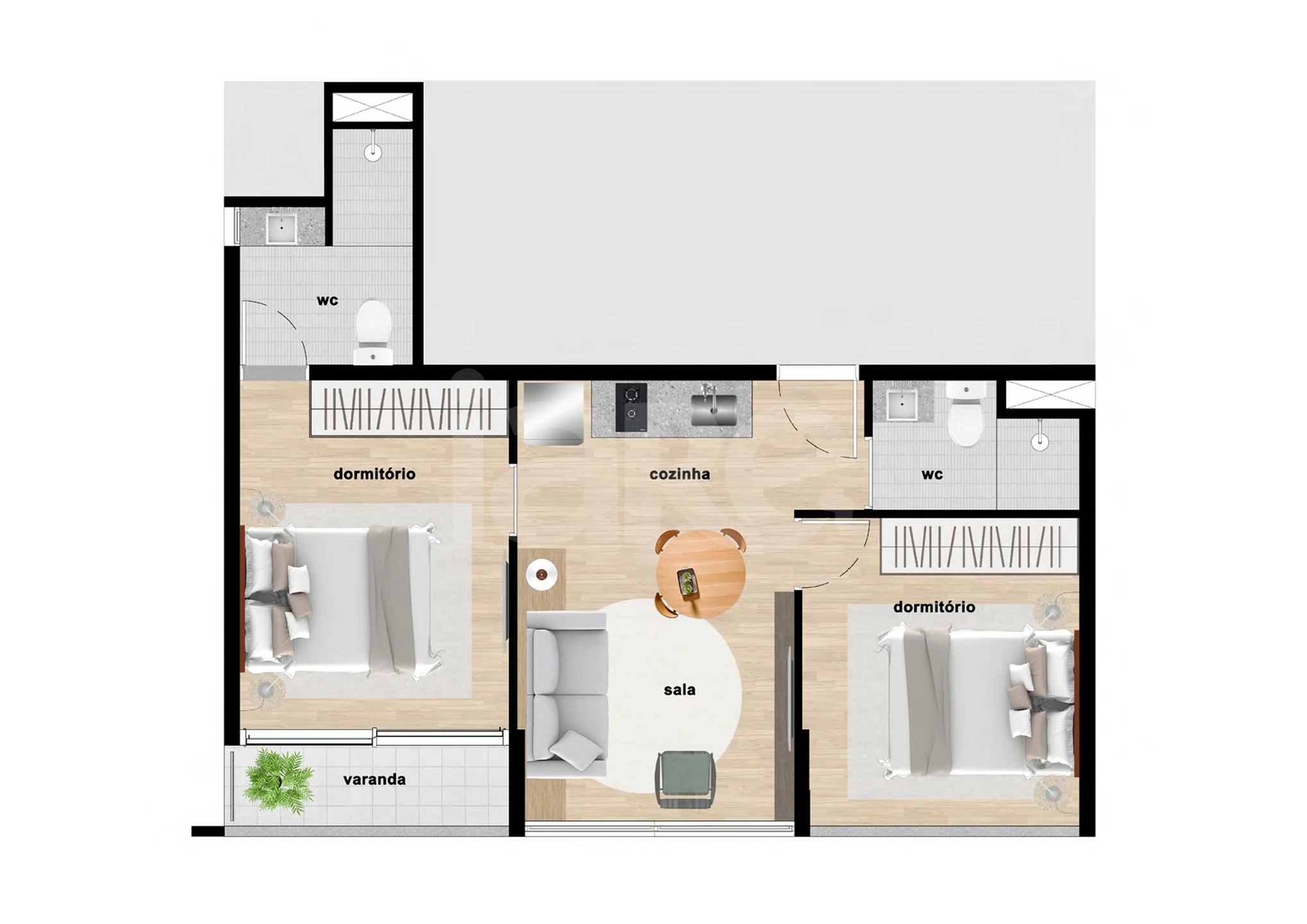 Planta — Apartamento 41,27 m²