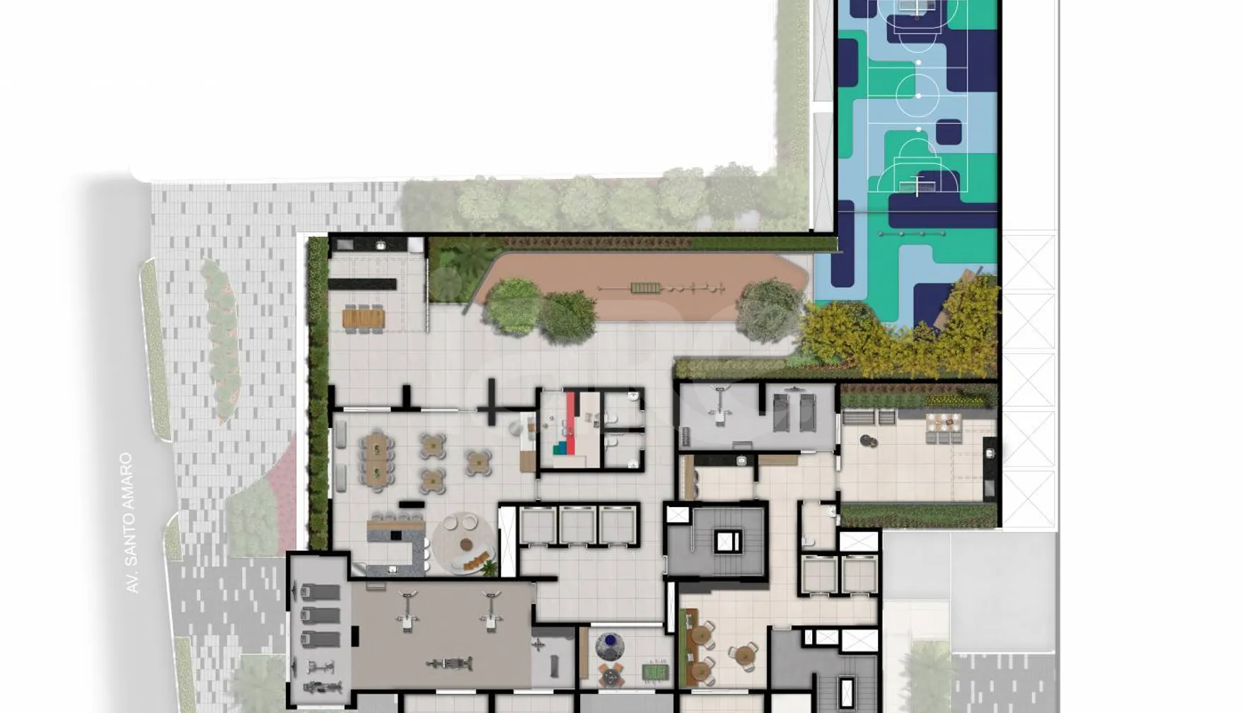 Planta — Pavimento lazer