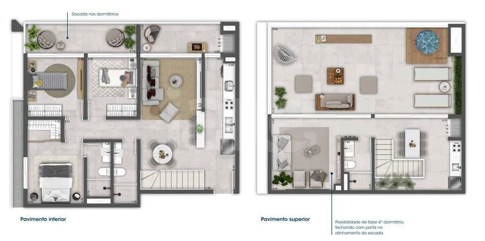 Planta — Cobertura Duplex 192,64 m²