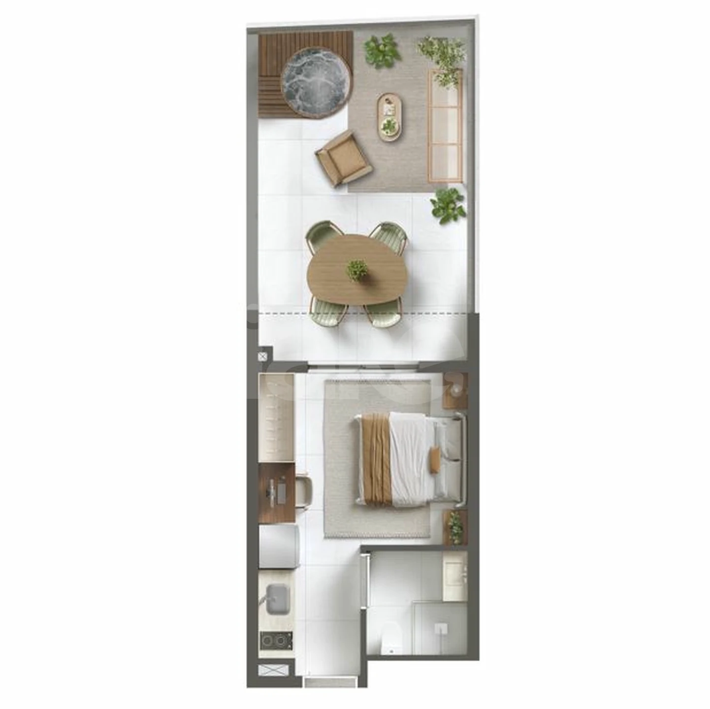 Planta — Garden 38,85 m²
