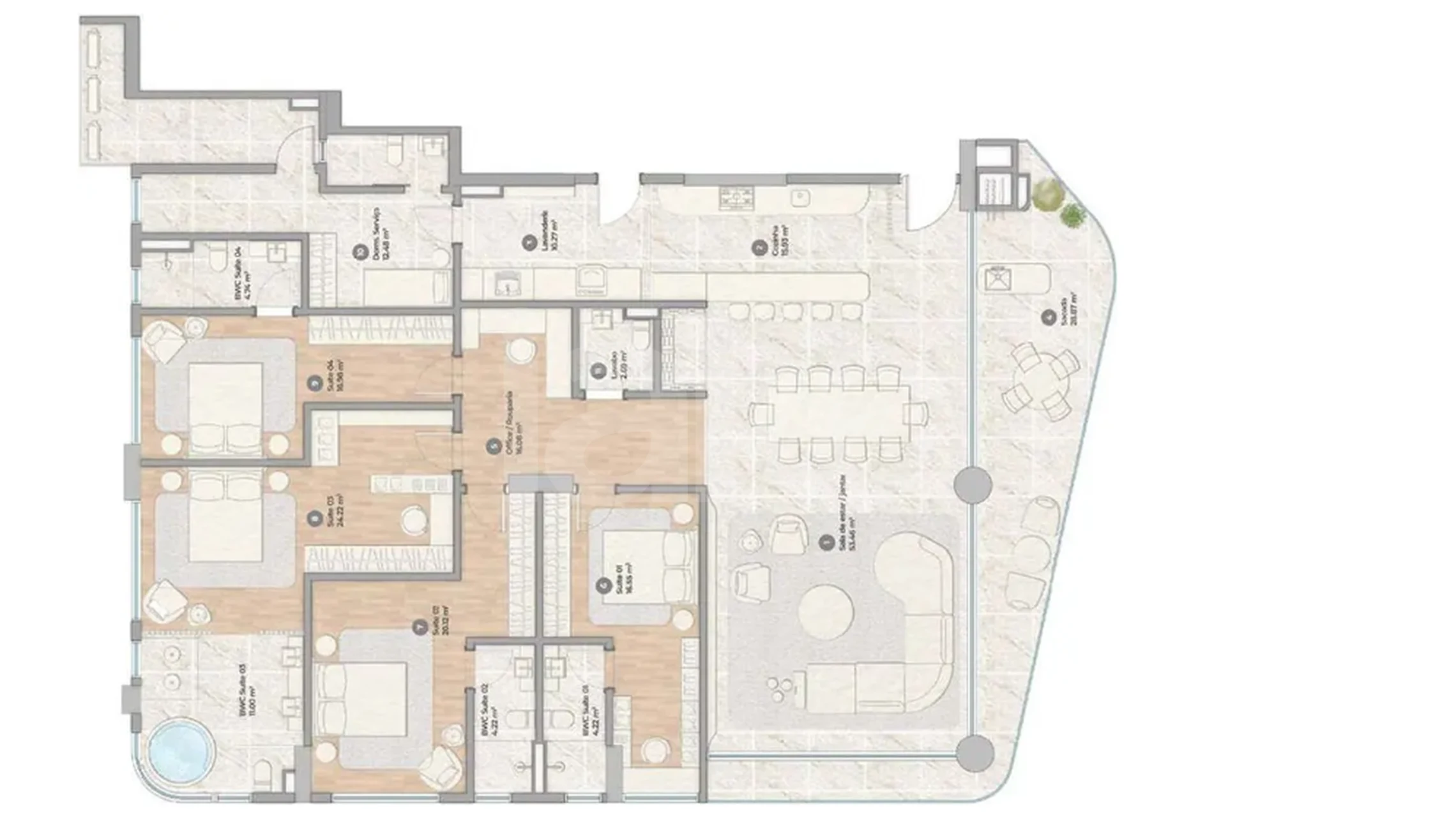 Planta — Apartamento 226,56 m²