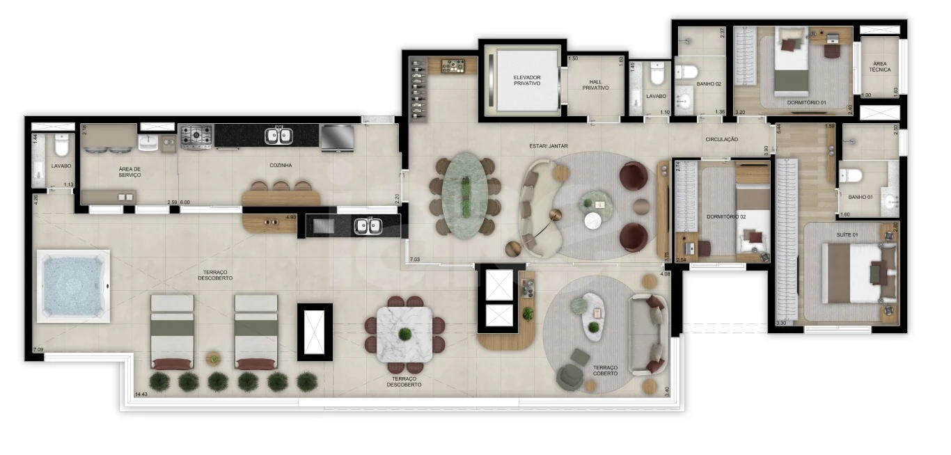 Planta — Garden 183 m²