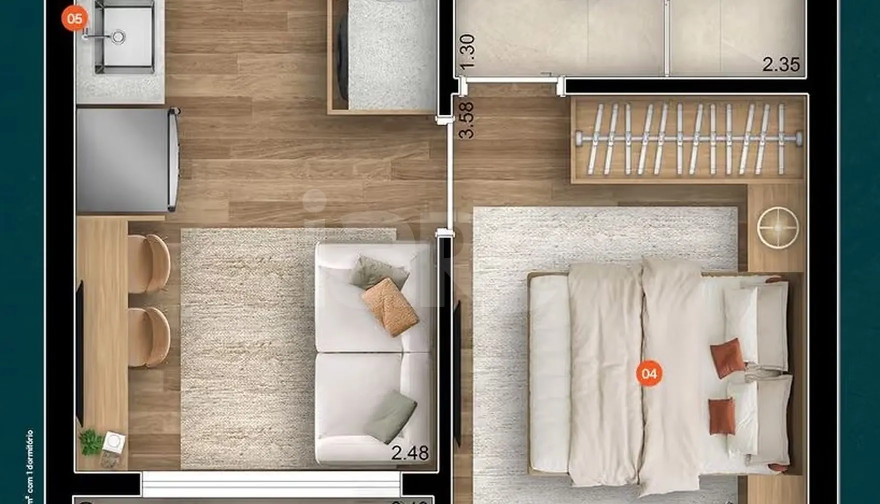 Planta — Garden 26,67 m²