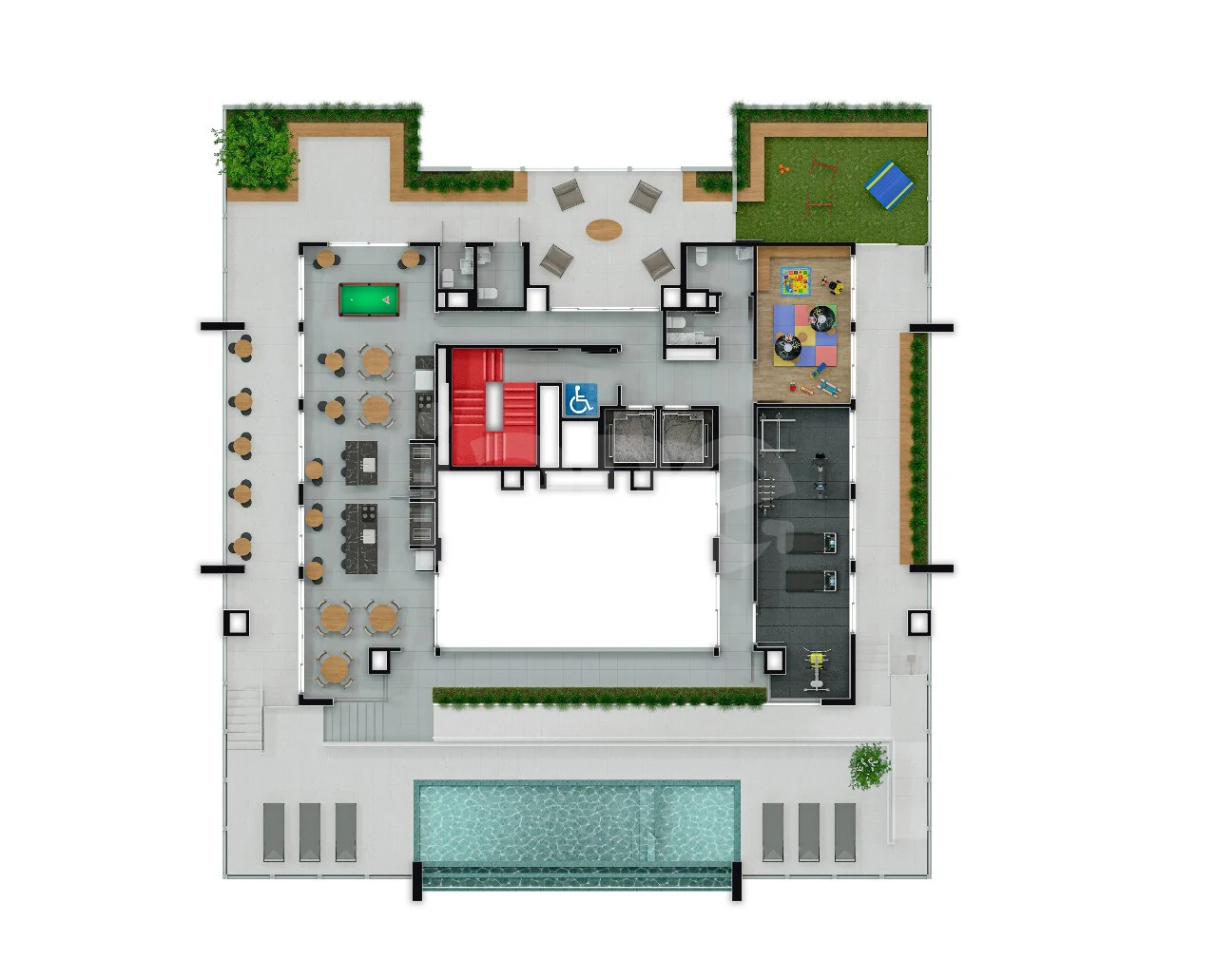 Planta — Pavimento lazer