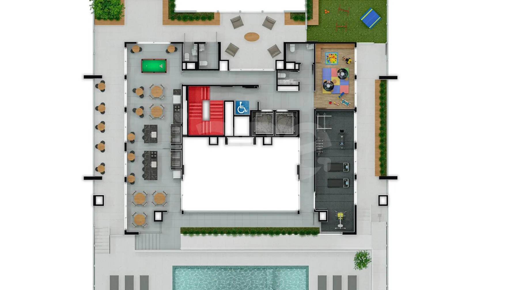 Planta — Pavimento lazer