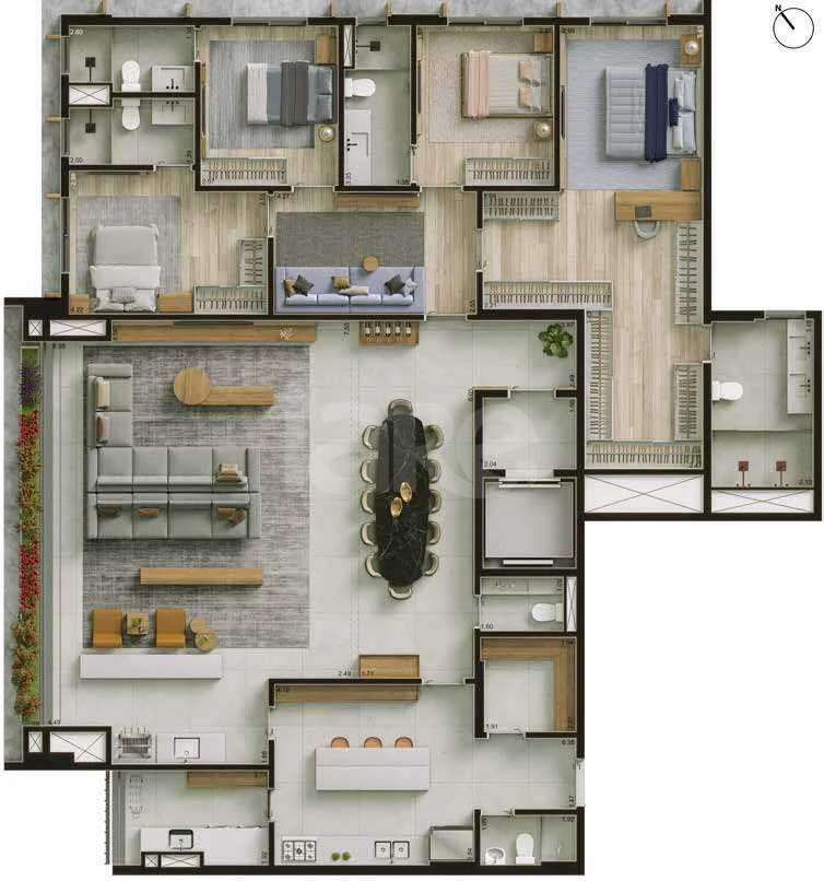 Planta — Apartamento 237 m²